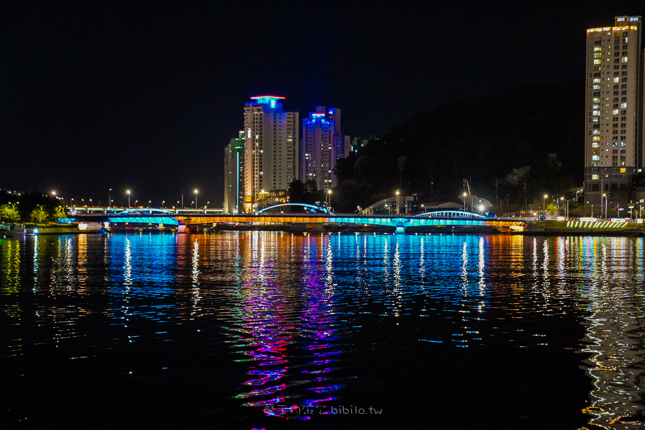 釜山旅遊  海雲台 Haeundae River Cruise 遊艇 浪漫夜景巡禮 廣安大橋 新世界百貨 @魔王的碗公